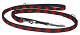 Chaba Smycz regulowana rozm. 20mm/120-260cm kolor czarny w czerwone łapki