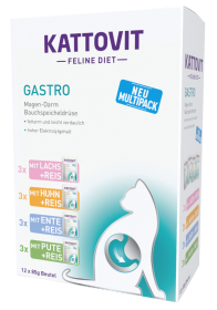 Kattovit Feline Diet Kot Gastro Neu Multipack Mokra Karma 12x85g