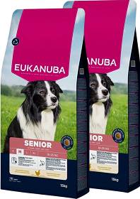 Eukanuba Pies Caring Medium Senior Sucha Karma 2x15kg DWU-PAK