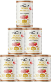 Wataha Mono Adult Turkey&Apple Mokra Karma z indykiem i jabłkiem dla psa 12x400g PAKIET