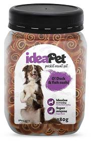 IdeaPet Pocket meat set O! Duck&Fish przysmak sushi dla psa 180g