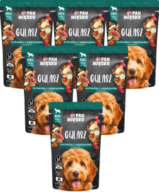 Pan Mięsko Adult Gulasz Mokra Karma z wołowiną i wieprzowiną dla psa 10x150g PAKIET