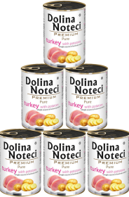 Dolina Noteci Premium Adult Pure Turkey with Potatoes Mokra Karma z indykiem i ziemniakami dla psa 24x400g PAKIET