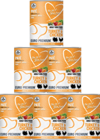 Euro Premium Pate Adult Turkey&Chicken Mokra Karma z indykiem i kurczakiem dla psa 6x400g PAKIET
