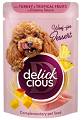 Delickcious Turkey&Tropicial Fruits in Creamy Sauce Mokra Karma z indykiem dla psa 80g