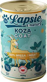 Łapsie z Natury Adult Mokra Karma z koziną i miętą dla psa 400g