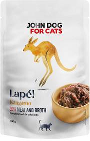 John Dog for Cats Lapé Kangaroo in Broth Mokra Karma z kangurem dla kota 100g