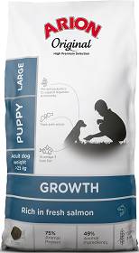 Arion Original Growth Puppy Large Salmon Sucha Karma z łososiem dla szczeniaka 12kg