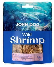 John Dog Wild Fish Shrimp Przysmak z suszonymi krewetkami dla psa 55g