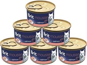 Brit Premium Kot Mousse Salmon Mokra Karma z łososiem 12x85g PAKIET