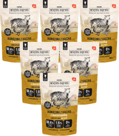 Wiejska Zagroda Mokra Karma Hipoalergiczna z jagnięciną i kaczką dla kota 12x100g SASZETKA PAKIET