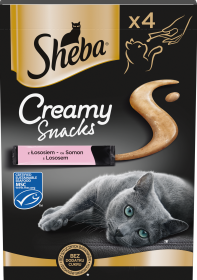 Sheba Kot Creamy Snacks Przysmak z łososiem 4x12g