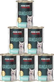 John Dog for Cats Adult Kangaroo Mousse Mokra Karma z kangurem dla kota 6x400g PAKIET