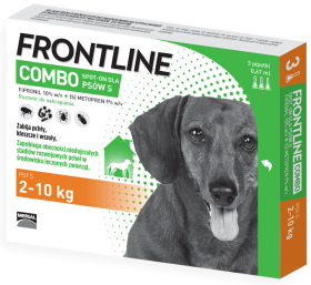 Frontline COMBO Spot On na kleszcze i pchły krople dla psa od 2 do 10kg rozm. S (3 pipety) 