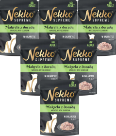 Nekko Supreme Adult Mokra Karma z makrelą i doradą dla kota 12x70g (galaretka) PAKIET