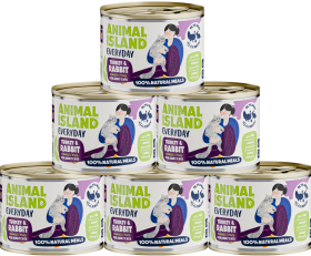 Animal Island Everyday Turkey&Rabbit Mousse Mokra Karma z indykiem i królikiem w musie dla kota 12x200g PAKIET