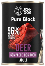 John Dog Pies Adult Pure Black Mokra Karma z Jeleniem 400g 