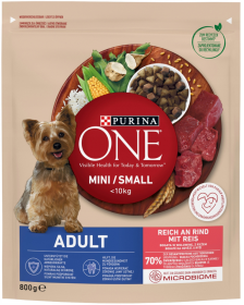 Purina One Pies Adult Mini/Small Sucha Karma z wołowiną 800g