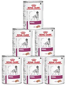 Royal Canin Veterinary Pies Renal Mokra Karma 6x410g PAKIET