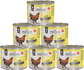 Wiejska Zagroda Kot Monoproteinowa Mokra karma z kurczakiem 12x200g PAKIET