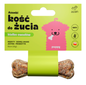 Azan Puppy Kość do żucia Azanki z insektami dla psa 10cm