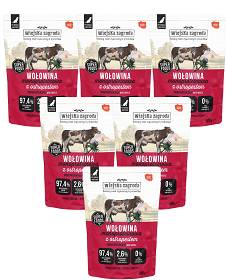 Wiejska Zagroda Mokra Karma Monoproteinowa z wołowiną dla psa 5x500g PAKIET SASZETKA
