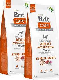 Brit Care Pies Hypoallergenic Medium Adult Breed Lamb  Sucha Karma z jagnięciną 12kg 2x12kg DWU-PAK