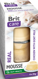 Brit Care Kot Real Mousse Chicken with Goat Milk Mokra Karma z kurczakiem i kozim mlekiem 6x25g