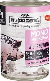 Wiejska Zagroda Kot Monobiałkowa Mokra Karma z wieprzowiną 400g