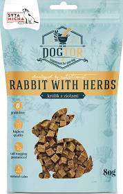 Syta Micha DogTor Rabbit with Herbs Liofilizowane Przysmaki uspokajające z królikiem i ziołami dla psa 80g