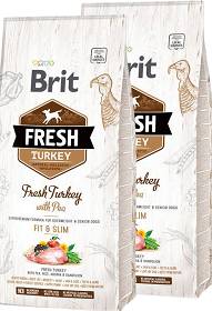 Brit Fresh Pies Fit & Slim Overweight & Senior Turkey with Pea Sucha Karma z indykiem 2x12kg DWU-PAK