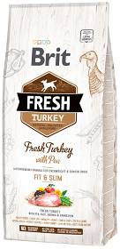 Brit Fresh Pies Fit & Slim Overweight & Senior Turkey with Pea Sucha Karma z indykiem 2x12kg DWU-PAK
