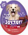 JOY&TOY DOG Jajko Niespodzianka Przysmak z wołowiną + zabawka 2w1 dla psa