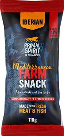 Primal Spirit Iberian Mediterranean Farm Snack Przysmaki z wieprzowiną i kurczakiem dla psa 110g