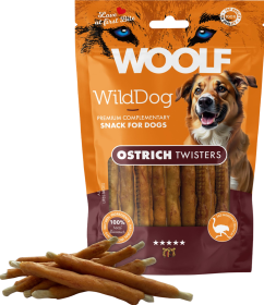 Woolf WildDog Ostrich Twisters Przysmak Zawijasy ze strusiem dla psa 100g