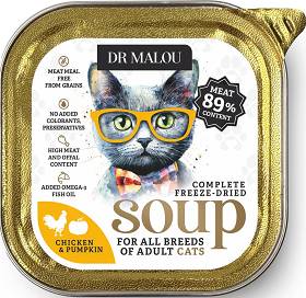 Dr Malou Freeze Dried Soup Liofilizowana Karma z kurczakiem i dynią dla kota 12g