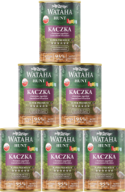 Wataha Hunt Junior Mokra Karma z kaczką i jagodami dla szczeniaka 12x400g PAKIET