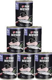 Pan Mięsko Kitten Mokra Karma z indykiem i łososiem 12x400g PAKIET