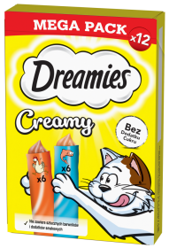 Dreamies Creamy Przysmak z kurczakiem i z łososiem dla kota 120g MEGA PACK