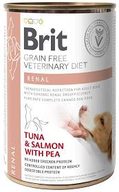 Brit Veterinary Diet Pies Renal Tuna&Salmon&Pea Mokra Karma z tuńczykiem i łososiem 400g