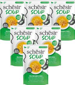 Schesir Soup Adult Chicken&Pumpkin in Broth Mokra Karma z kurczakiem i dynią dla kota 12x40g PAKIET