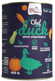 Syta Micha CHEF Duck Adult Karma Mokra z kaczką dla psa 400g