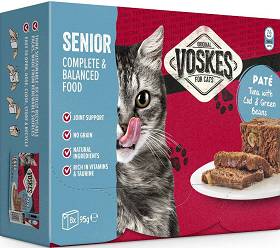 Voskes Original Senior Pate Tuna with Cod&Green Beans Mokra Karma z tuńczykiem i dorszem dla kota 8x85g PAKIET