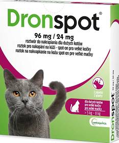 Dronspot Krople na robaki i pasożyty dla kota o wadze 5-8kg (2 pipety) 