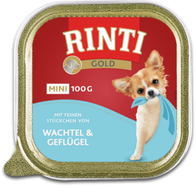 Rinti Gold Mini Pies Mokra Karma z Przepiórką z drobiem (wachtel&geflugel) op. 100g