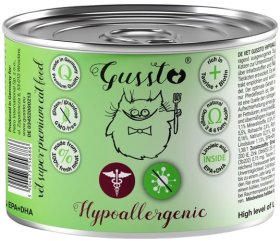 Gussto Fresh Kot Vet Hypoallegrenic Mokra Karma z koniną 200g