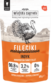Wiejska Zagroda Mokra Karma Monoproteinowa z indykiem dla kota 85g SASZETKA