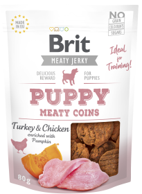 Brit Meaty Jerky Puppy Meaty Coins przysmak 80g