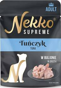 Nekko Supreme Adult Mokra Karma z tuńczykiem dla kota 70g (bulion)
