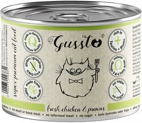 Gussto Fresh Kot Chicken & Prawns Mokra Karma z kurczakiem 200g